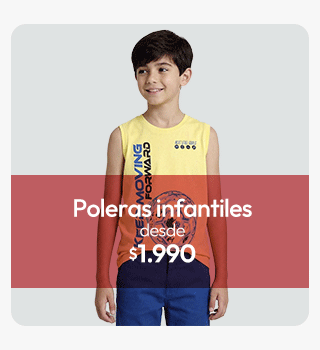 Poleras infantiles desde $1.990