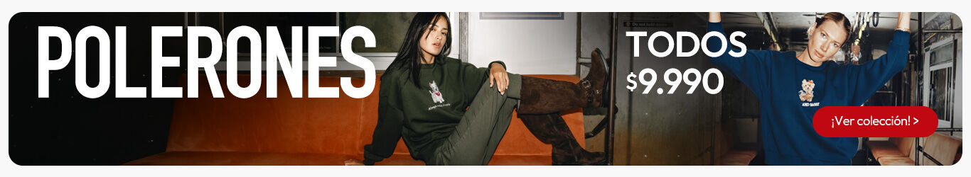 Todos los polerones mujer $9.990