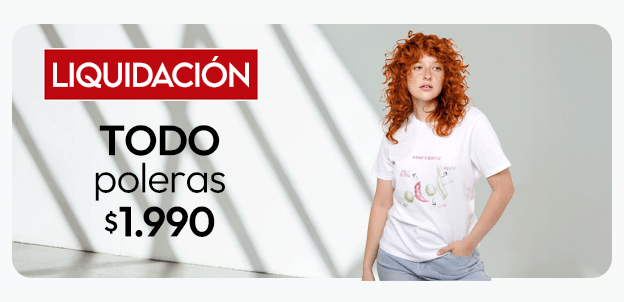 Todas las poleras mujer a $1.990
