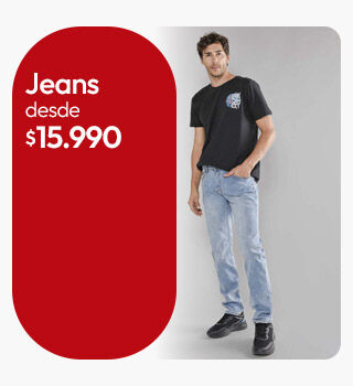Jeans hombre desde $15.990