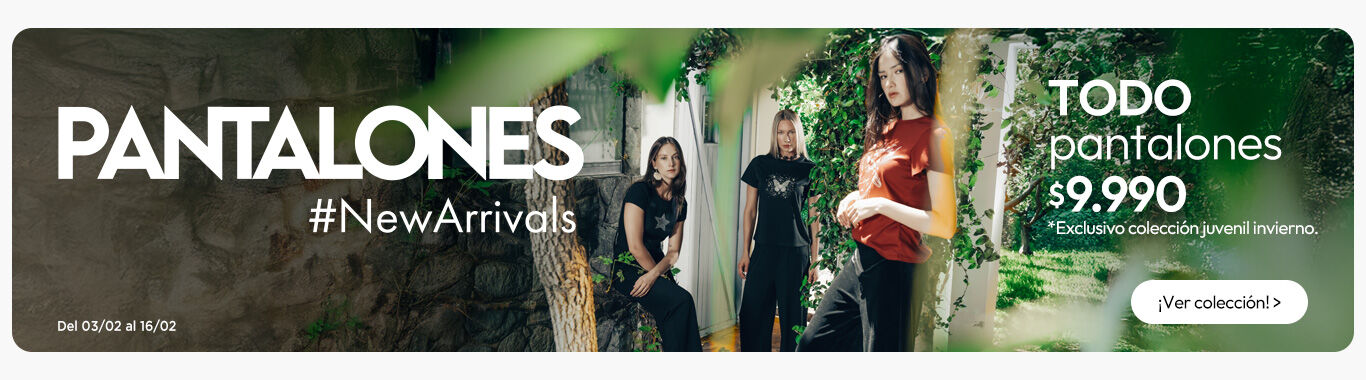 Todos los pantalones mujer $9.990