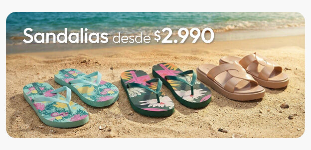 Sandalias desde $2.990