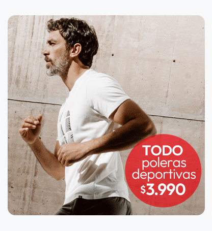 Poleras deportivas hombre