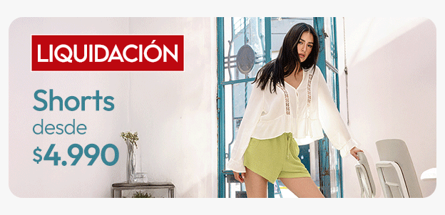 Shorts mujer desde $4.990