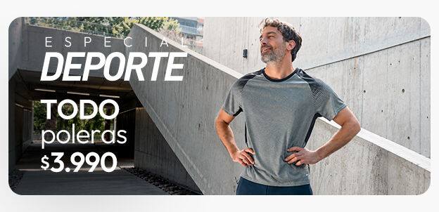 Poleras deportivas hombre