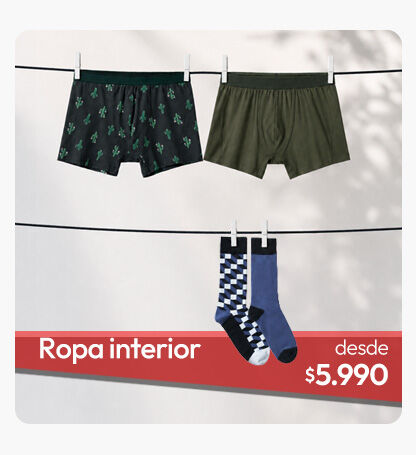 Ropa interior hombre