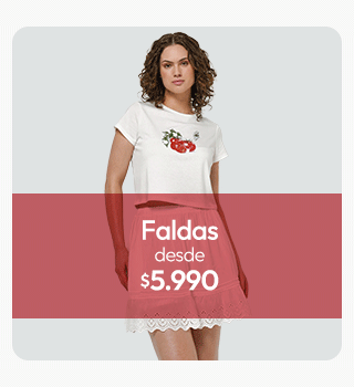 Faldas mujer desde $5.990
