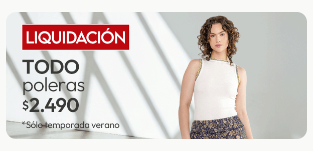 Todas las poleras mujer a $2.490