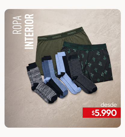 Ropa interior hombre