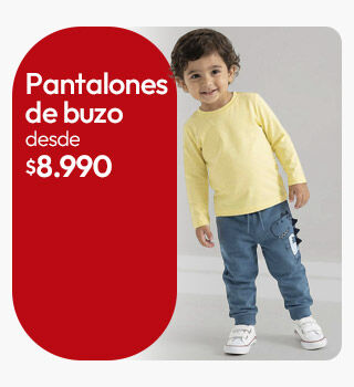 Pantalones de buzo infantiles desde $8.990