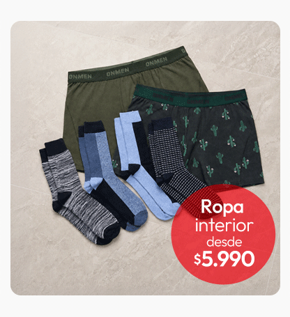 Ropa interior hombre
