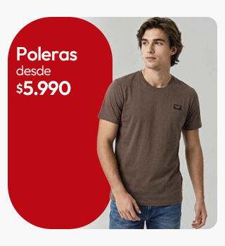 Poleras hombre desde $5.990