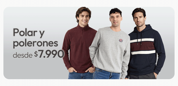 Polar y polerones hombre