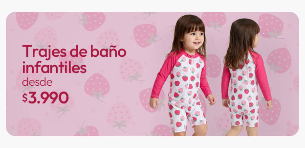 Trajes de ba&ntilde;o infantiles desde $3.990