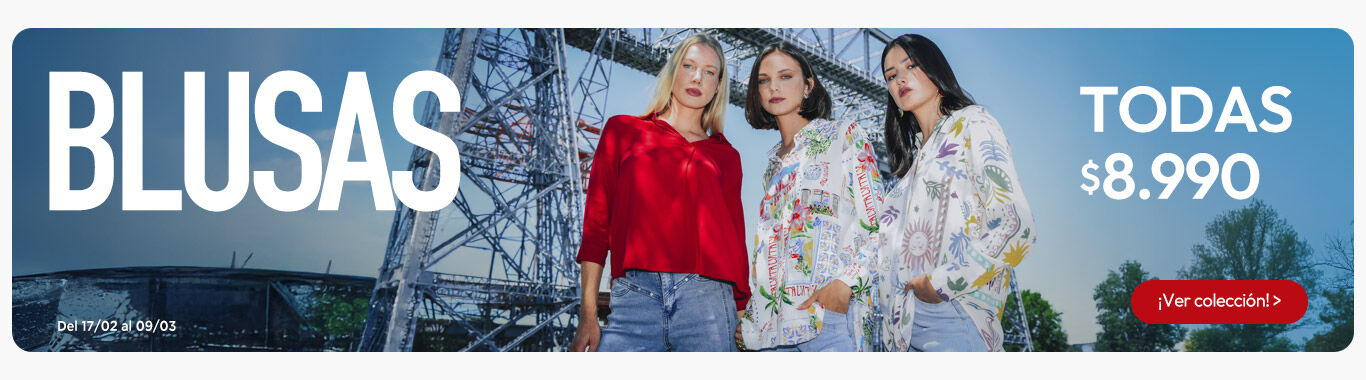 Todas las blusas mujer $8.990
