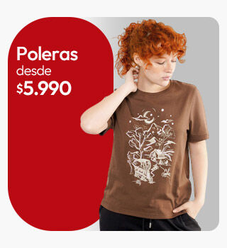 Poleras mujer desde $5.990