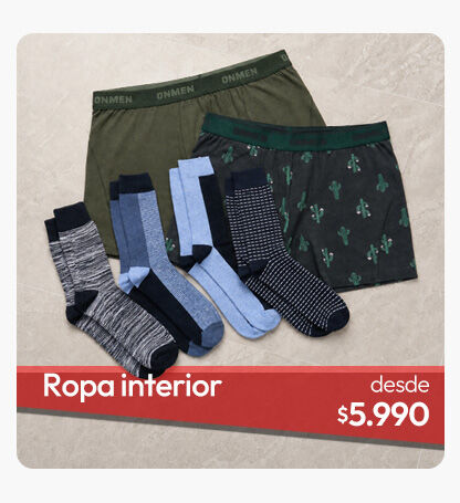 Ropa interior hombre