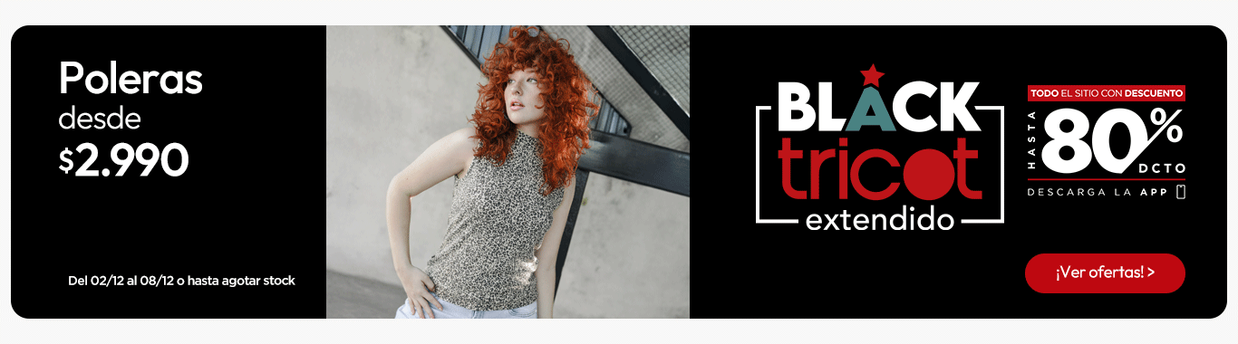 Poleras mujer desde $2.990