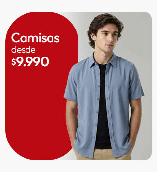 Camisas hombre desde $9.990