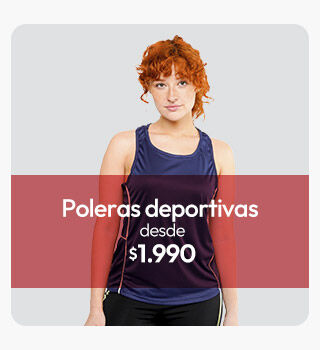 Poleras deportivas mujer desde $1.990