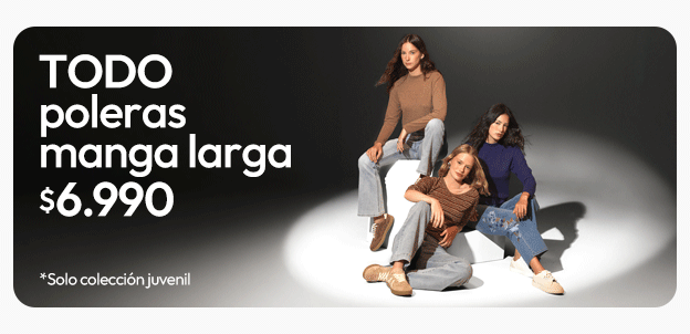 Poleras manga larga mujer