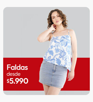 Faldas mujer desde $5.990