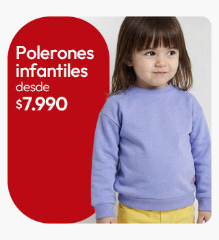Polerones infantiles desde $7.990