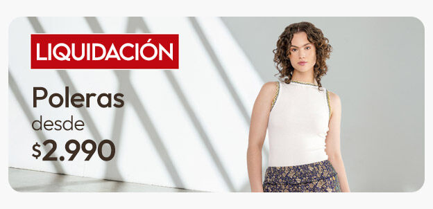 Poleras mujer desde $2.990