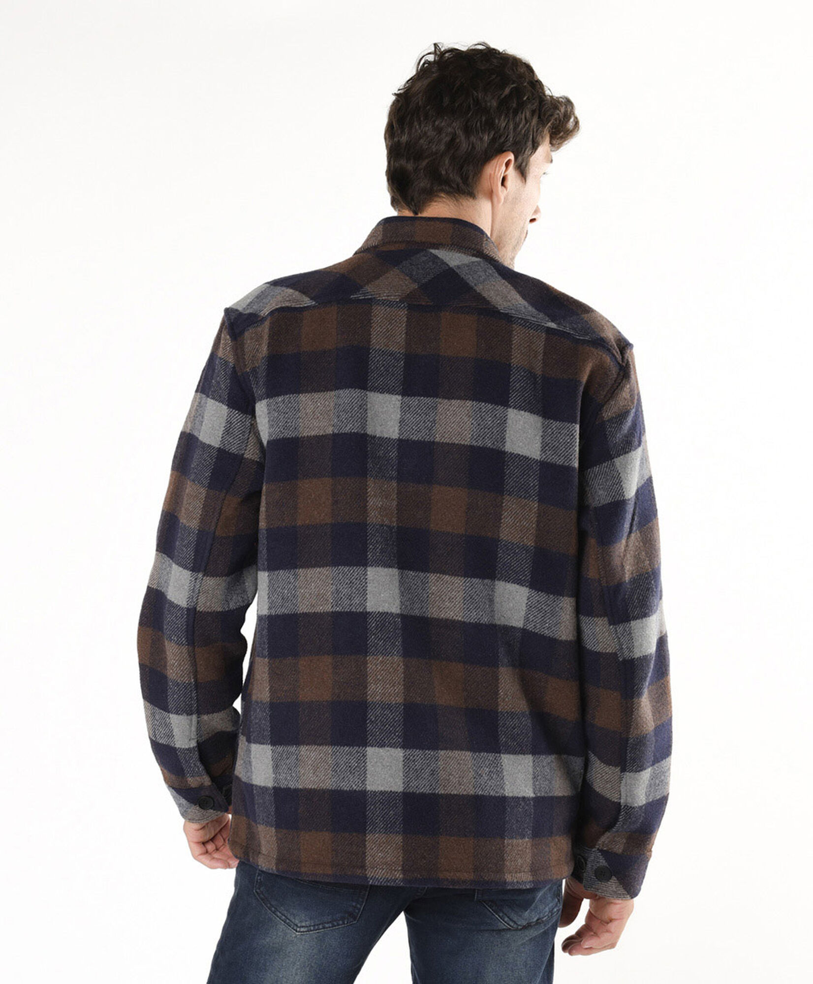 Chaqueta hombre escocesa bolsillo Chaqueta hombre escocesa bolsillo