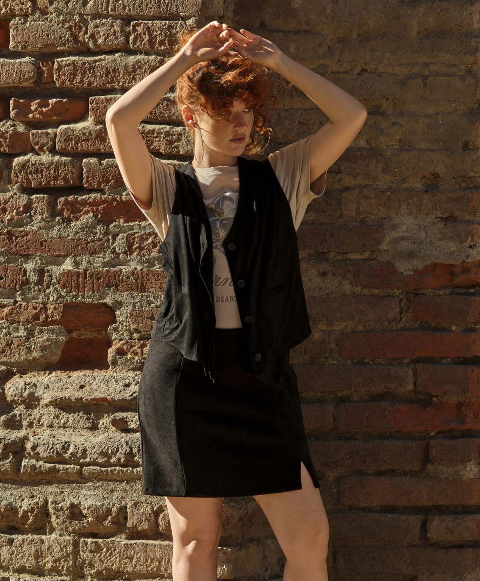 Mini falda mujer suede negro Mini falda mujer suede negro