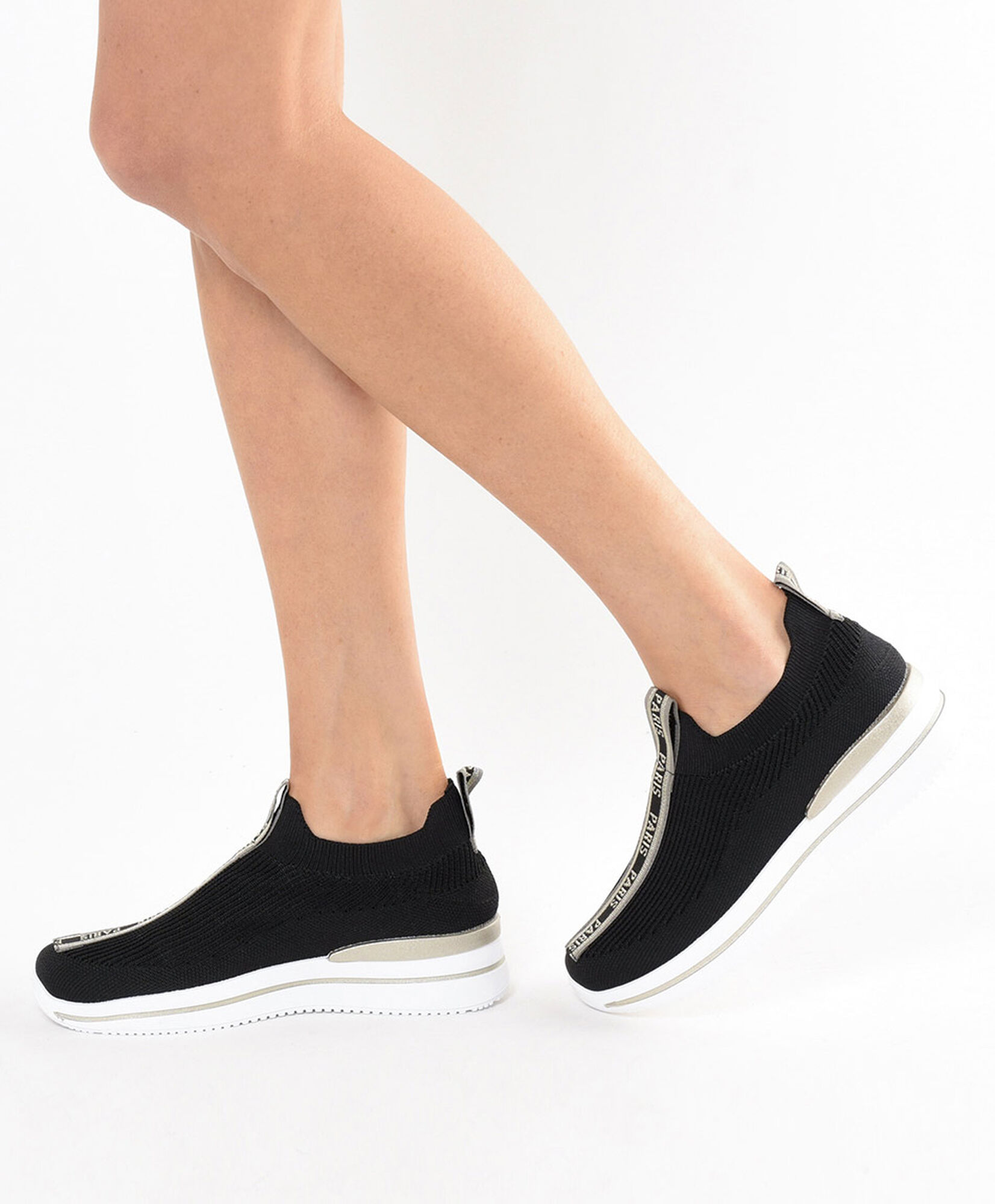 Zapatilla mujer slip on cinta frase Zapatilla mujer slip on cinta frase