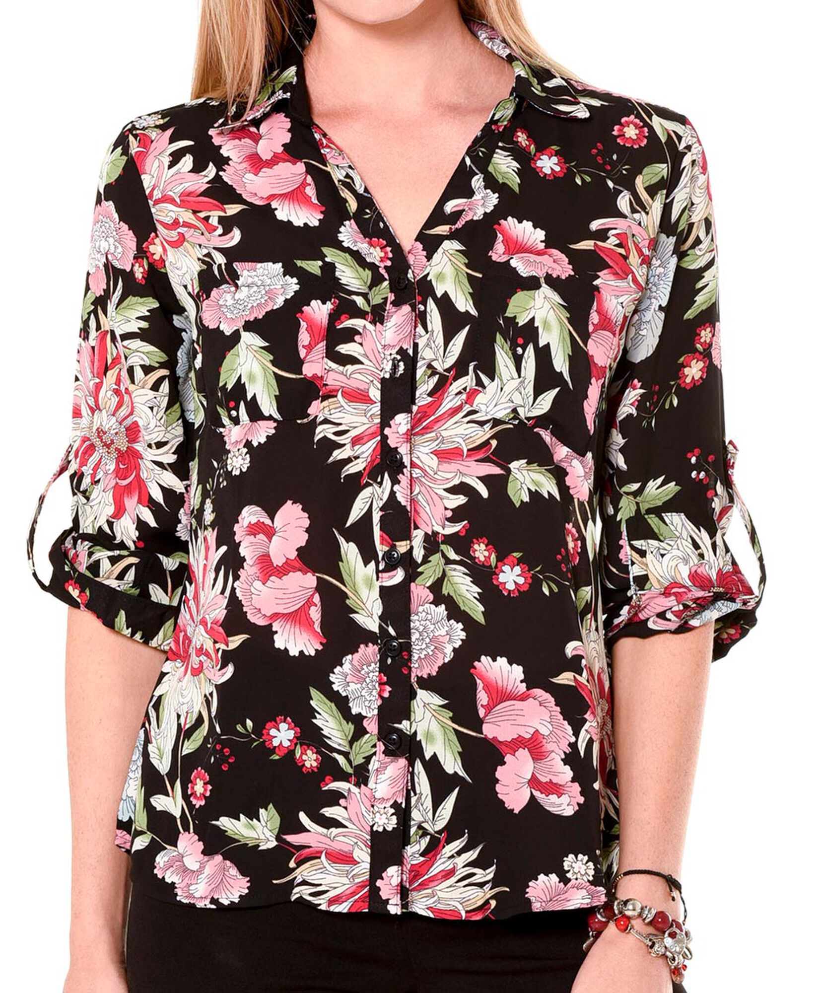 Blusa camisera flores Blusa camisera flores