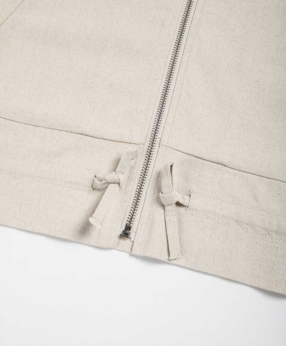 Chaqueta mujer bomber bolsillos lino