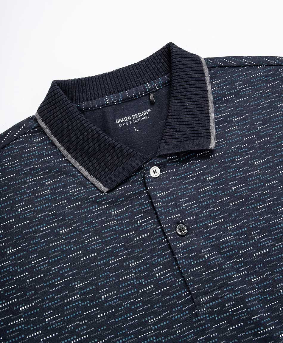 Polera hombre cuello polo grafito din&aacute;mico