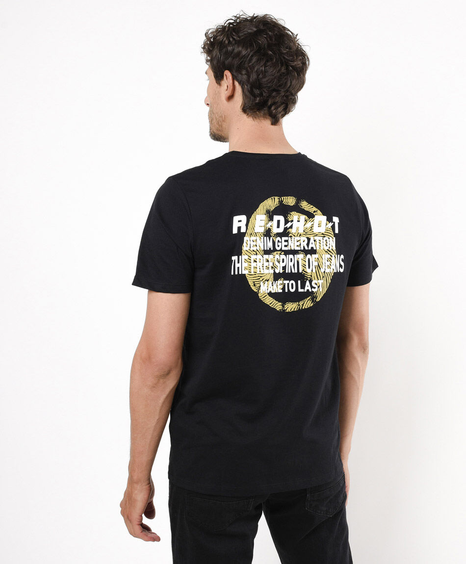 Polera hombre doble estampado tigres