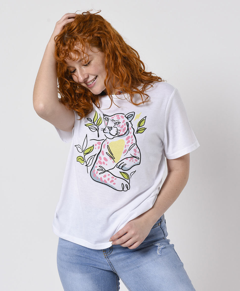 Polera mujer leopardo