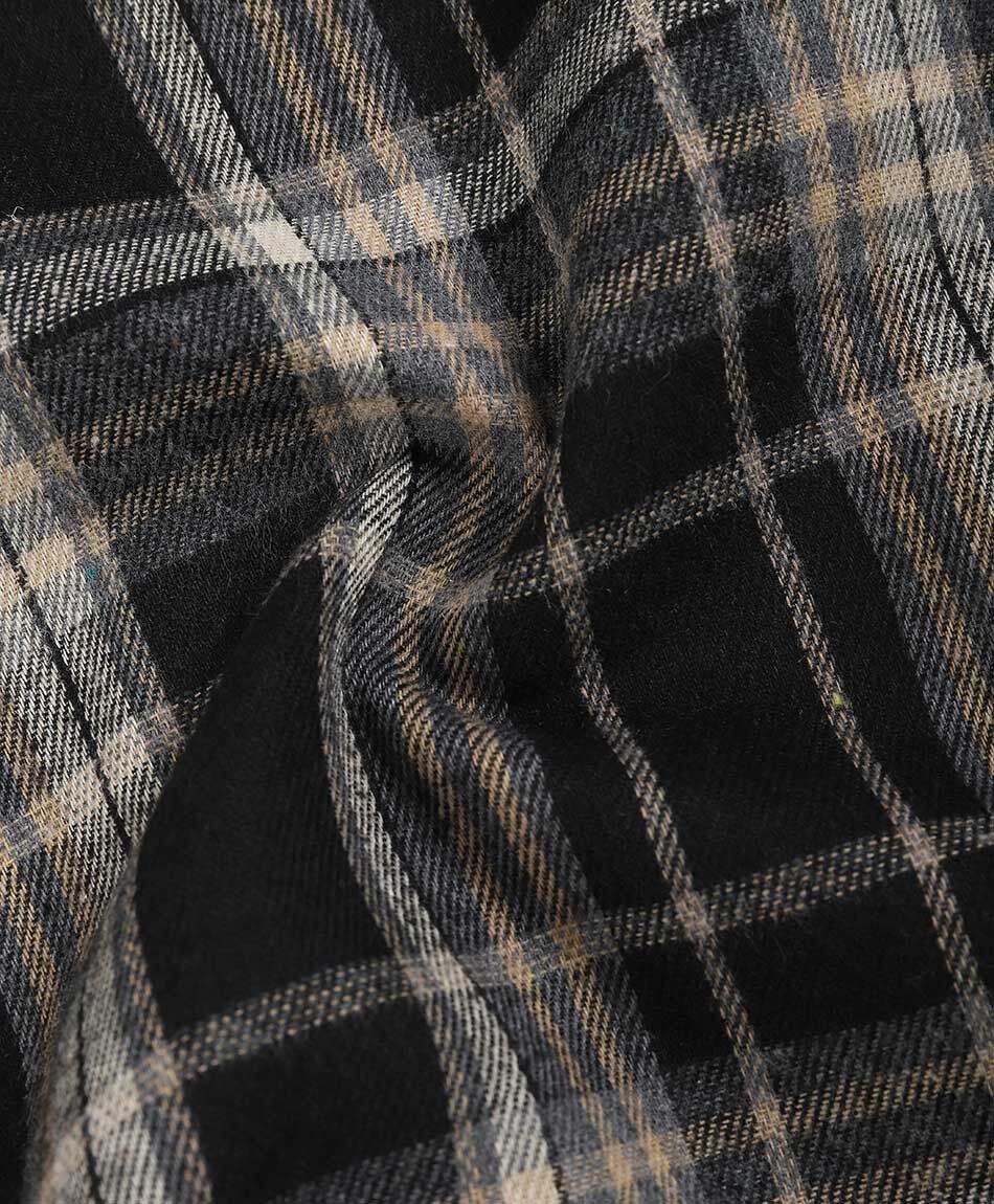 Camisa hombre franela black