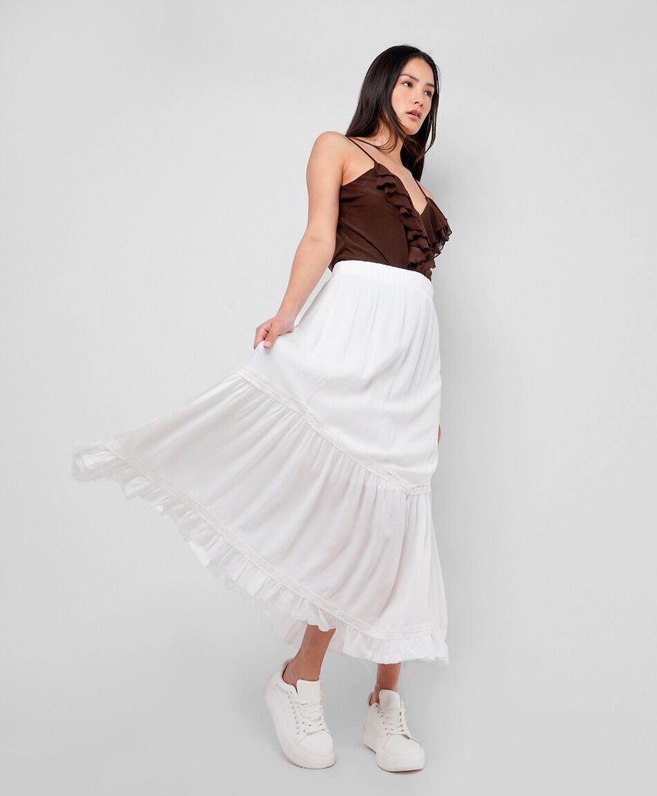 Falda mujer larga textura