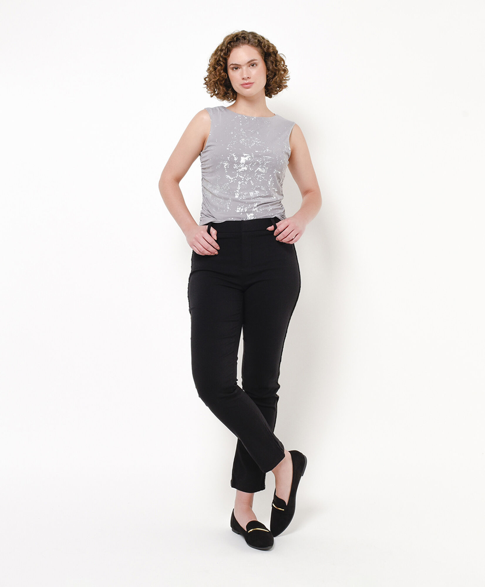 Pantalón mujer línea brillante Pantalón mujer línea brillante