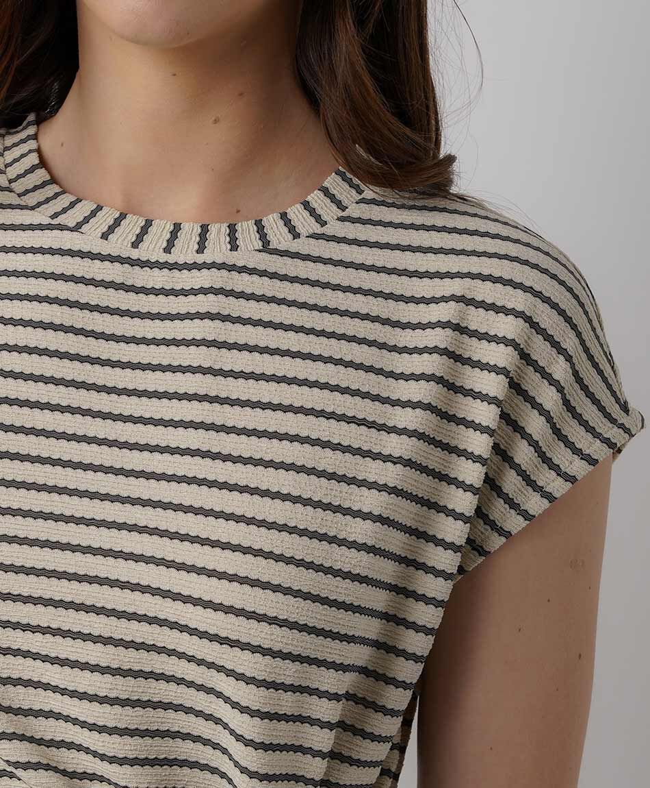 Polera mujer rayas nudo