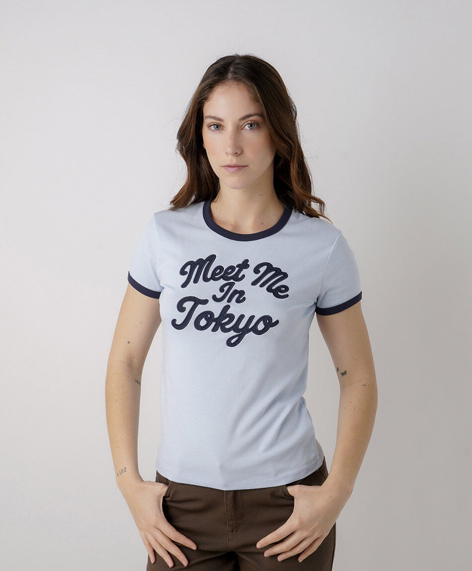 Polera mujer bordado tokio
