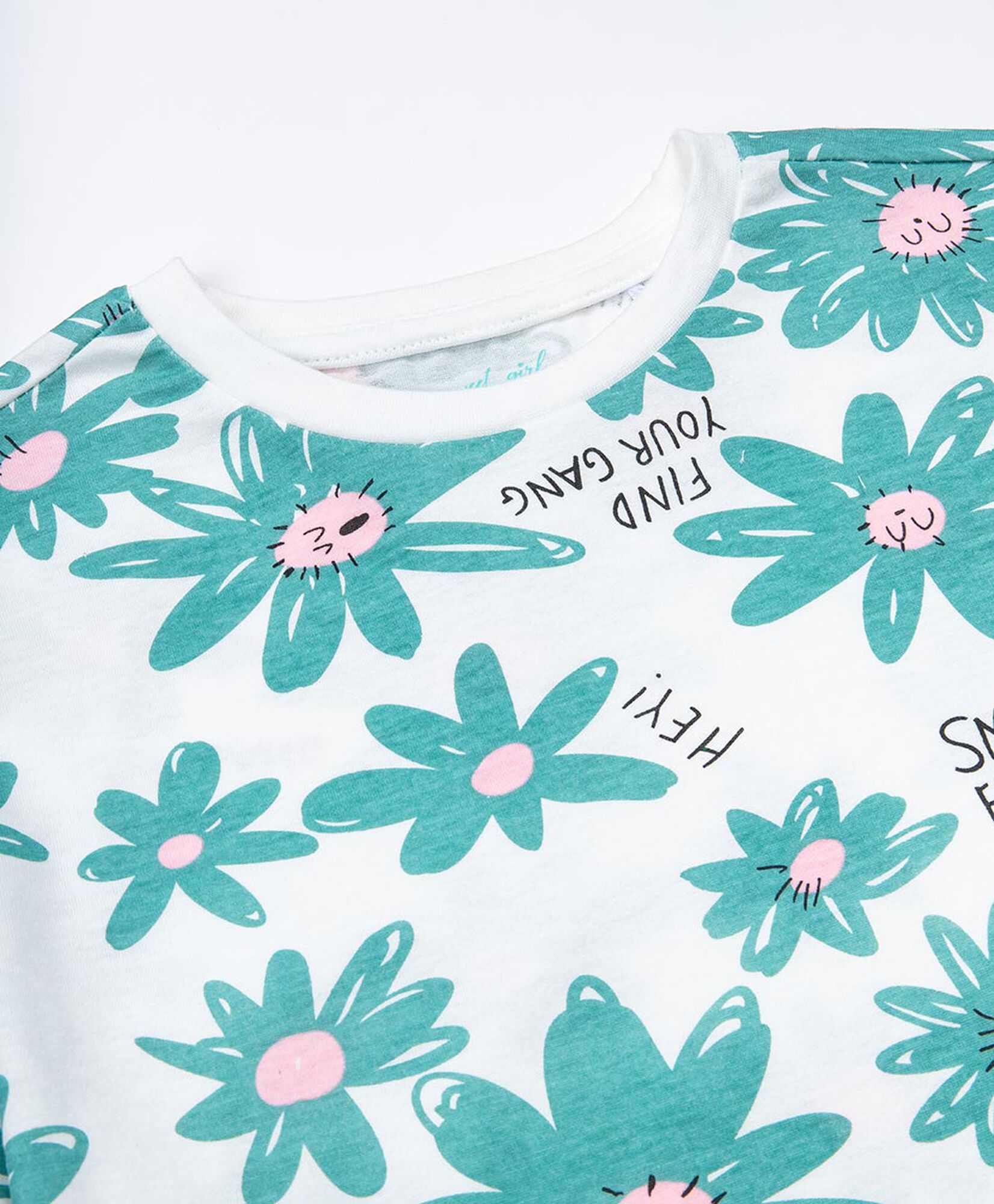 Polera niña flores Polera niña flores