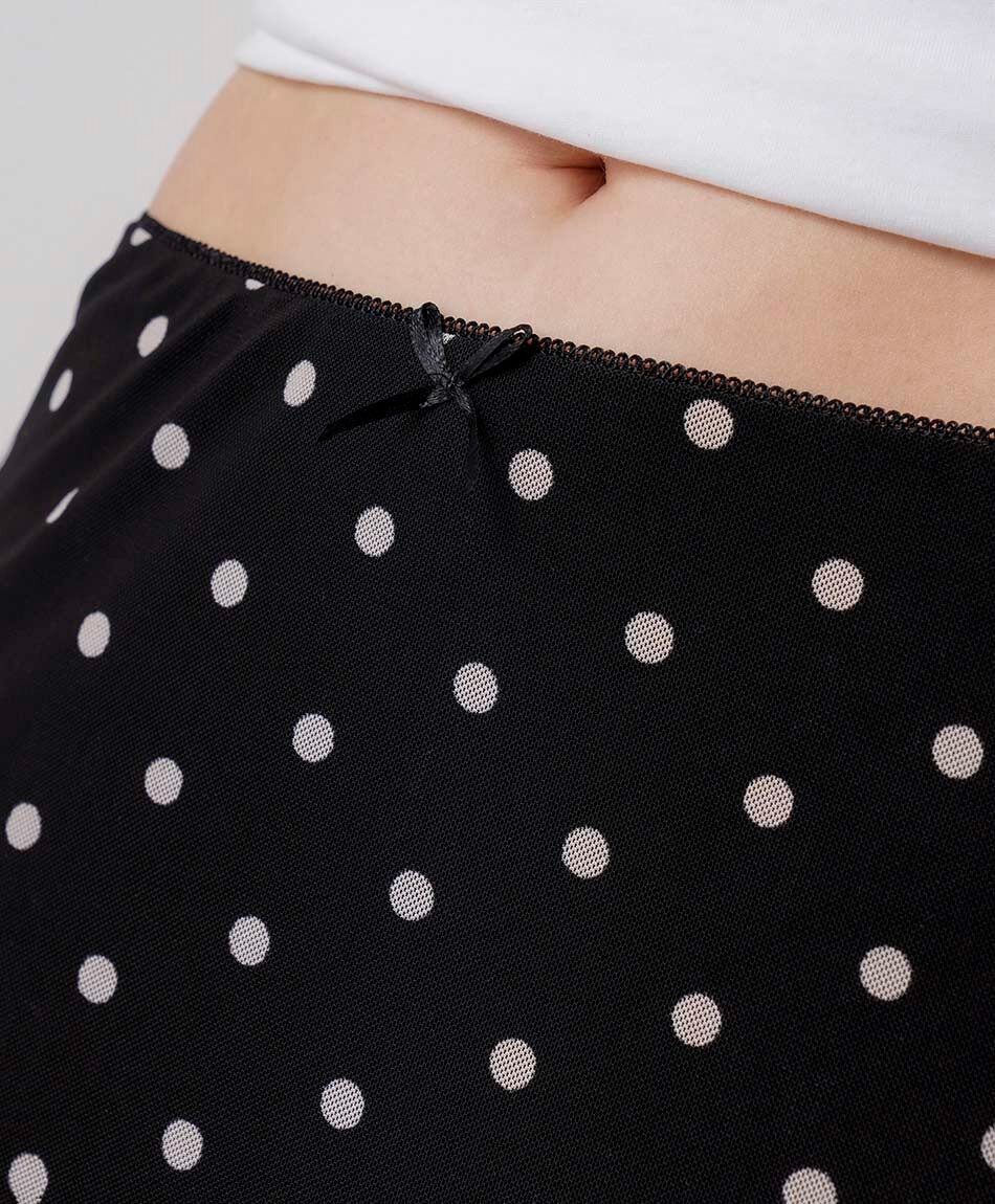 Falda mujer mesh puntos