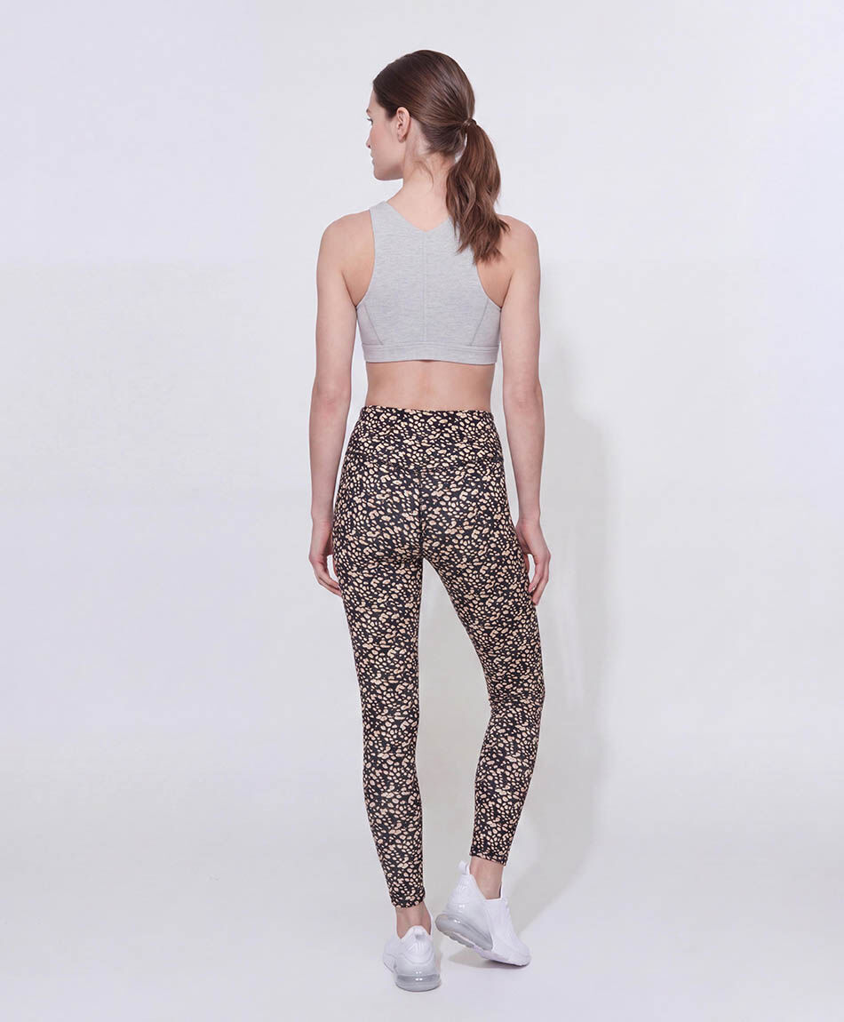 Calza deportiva mujer print caf&eacute;