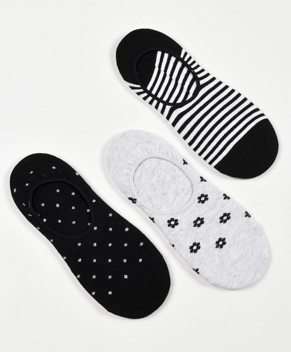 Pack 3 calcetines mujer bicolor