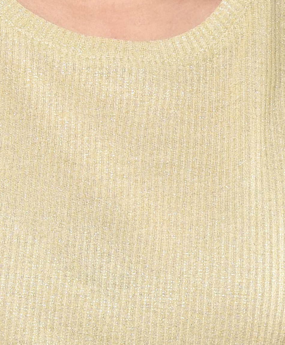 Polera mujer lurex dorada
