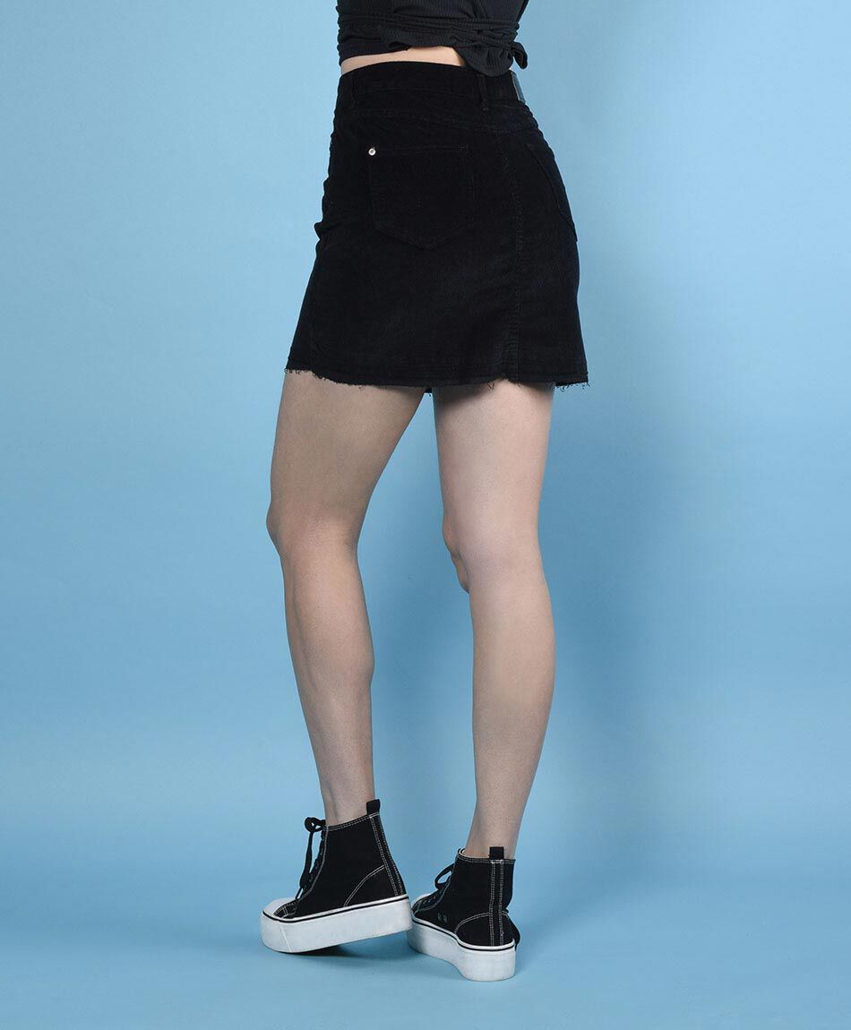Mini falda corderoy cierre