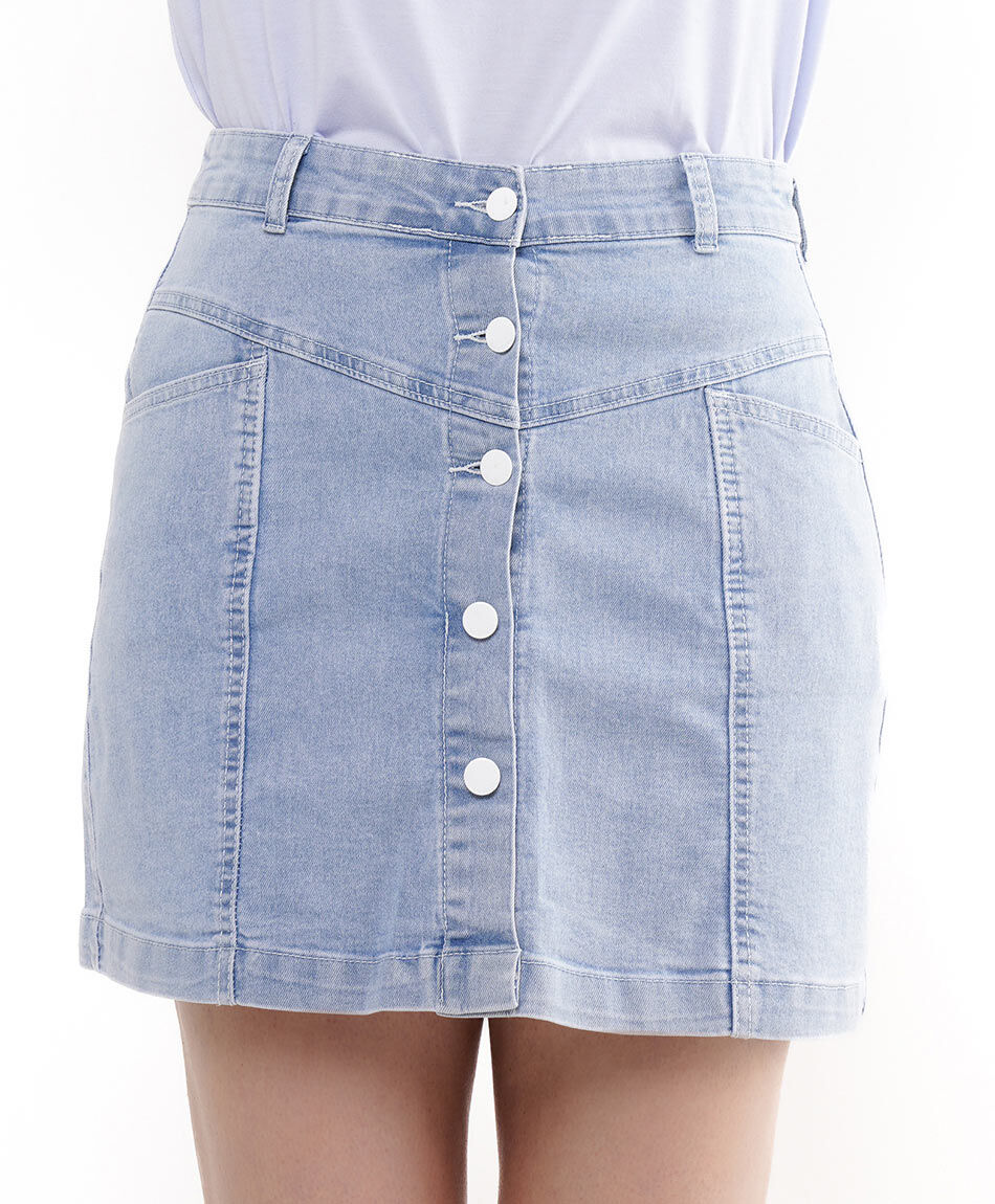 Mini falda mujer cortes bolsillos