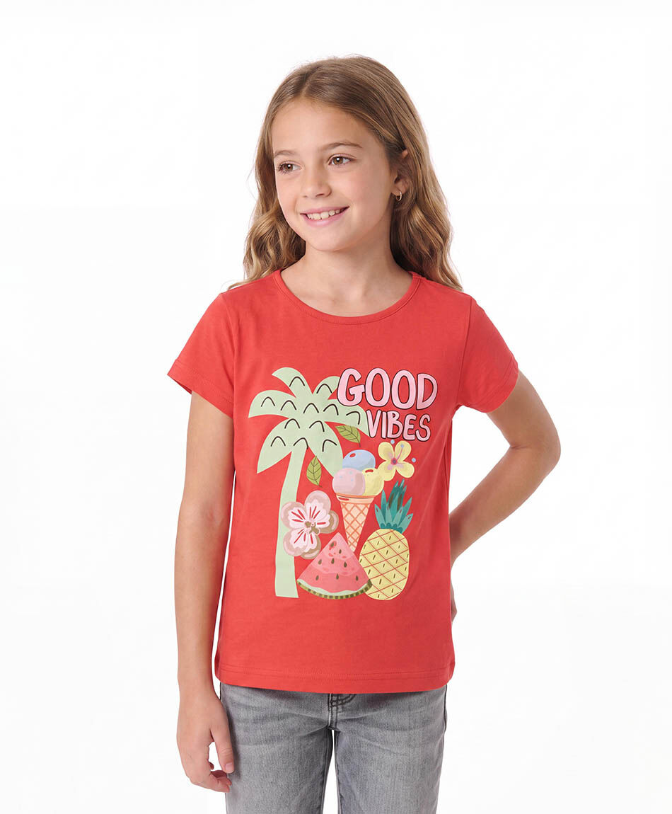 Polera ni&ntilde;a good vibes