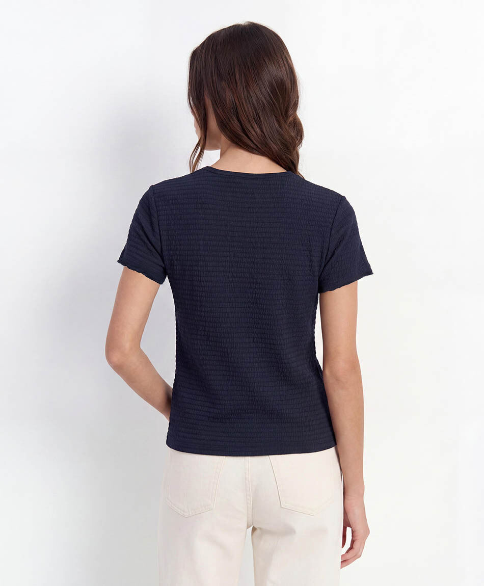 Polera mujer texturizada